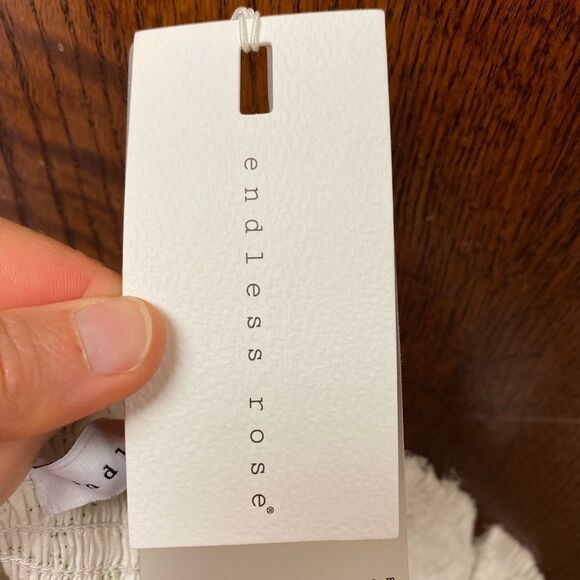 ENDLESS‎ Rose by Revolve off the shoulder white embroidered smocked mini dress - Picture 8 of 10